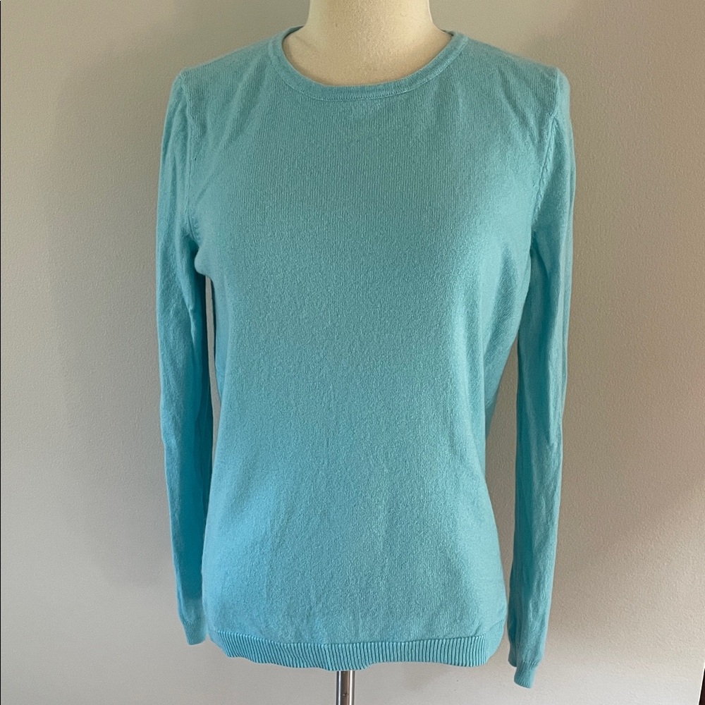 Cashmere Light Blue Long Sleeve Sweater